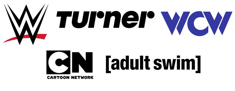 Logos of WWE, Turner, VICW, Cartoon Network, Adult Swim.
