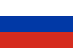 Flag of Russia with white, blue, and red horizontal stripes.
