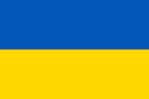 Ukrainian flag with blue top and yellow bottom.