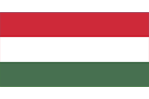 Hungarian flag with red, white, and green horizontal stripes.